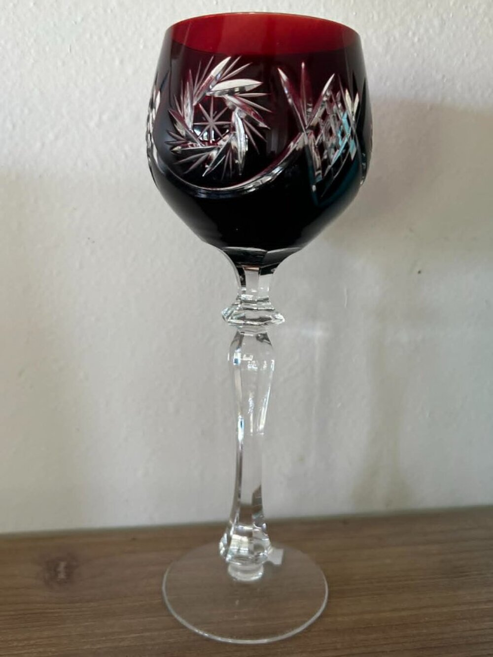 Vintage Lausitzer Glas vintage crystal hock wine goblet